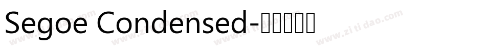 Segoe Condensed字体转换